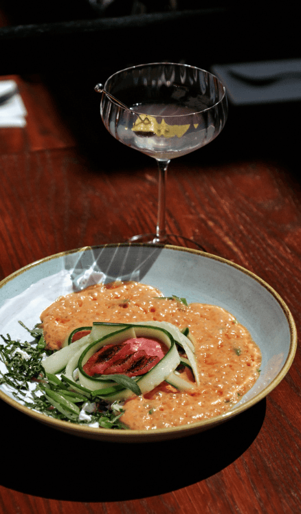 assiette cocktail bleu marine