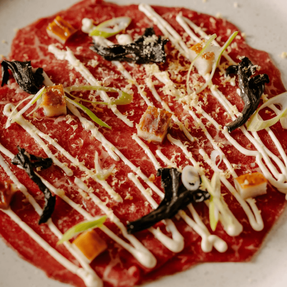 carppacio de boeuf bleu marine