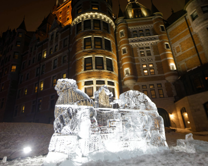 classique vq sculpture glace chateau frontenac